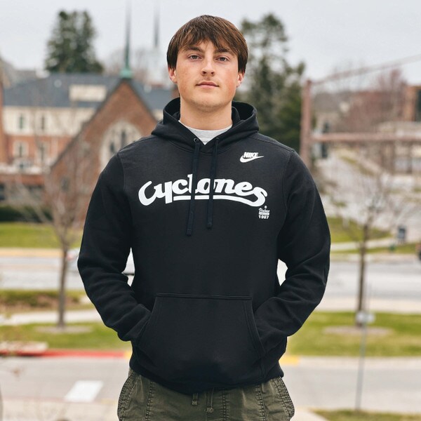 Nike® Cyclones Script Black Hoodie